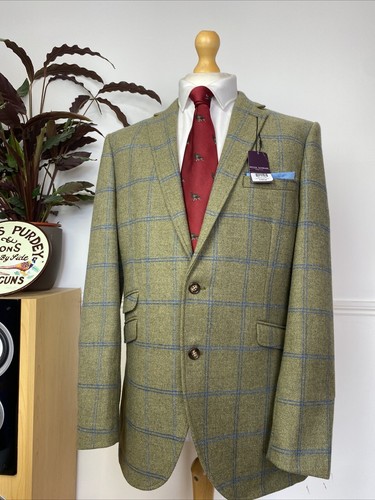 Traje de ventana Brook Taverner (42Lx36W) nuevo con etiquetas Haincliffe Yorkshire TWEED 2 piezas - Imagen 2 de 21
