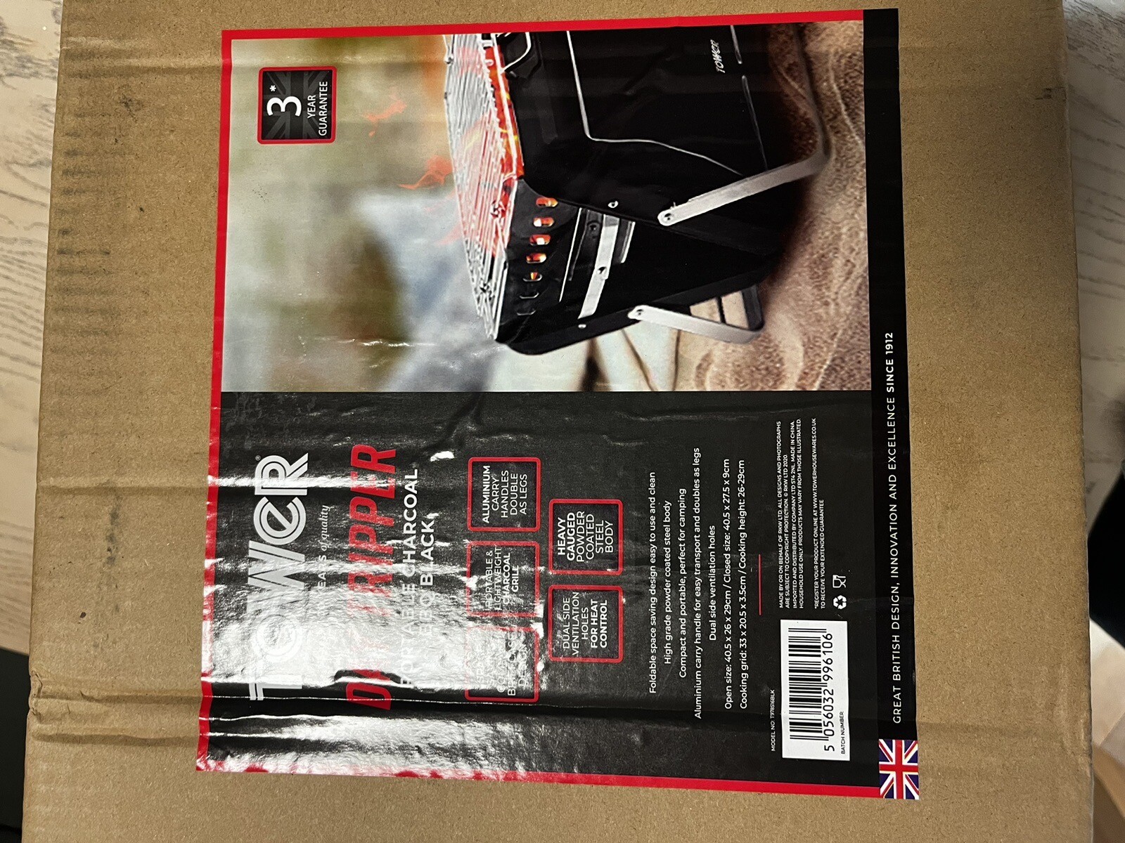 Tower Day Tripper Portable Briefcase BBQ Red (T978516RED) for sale