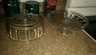 Vt. Cake Stand w/Glass Pedestal ESSENTIALS * 2 piece glass pedestal *New In box — photo 4