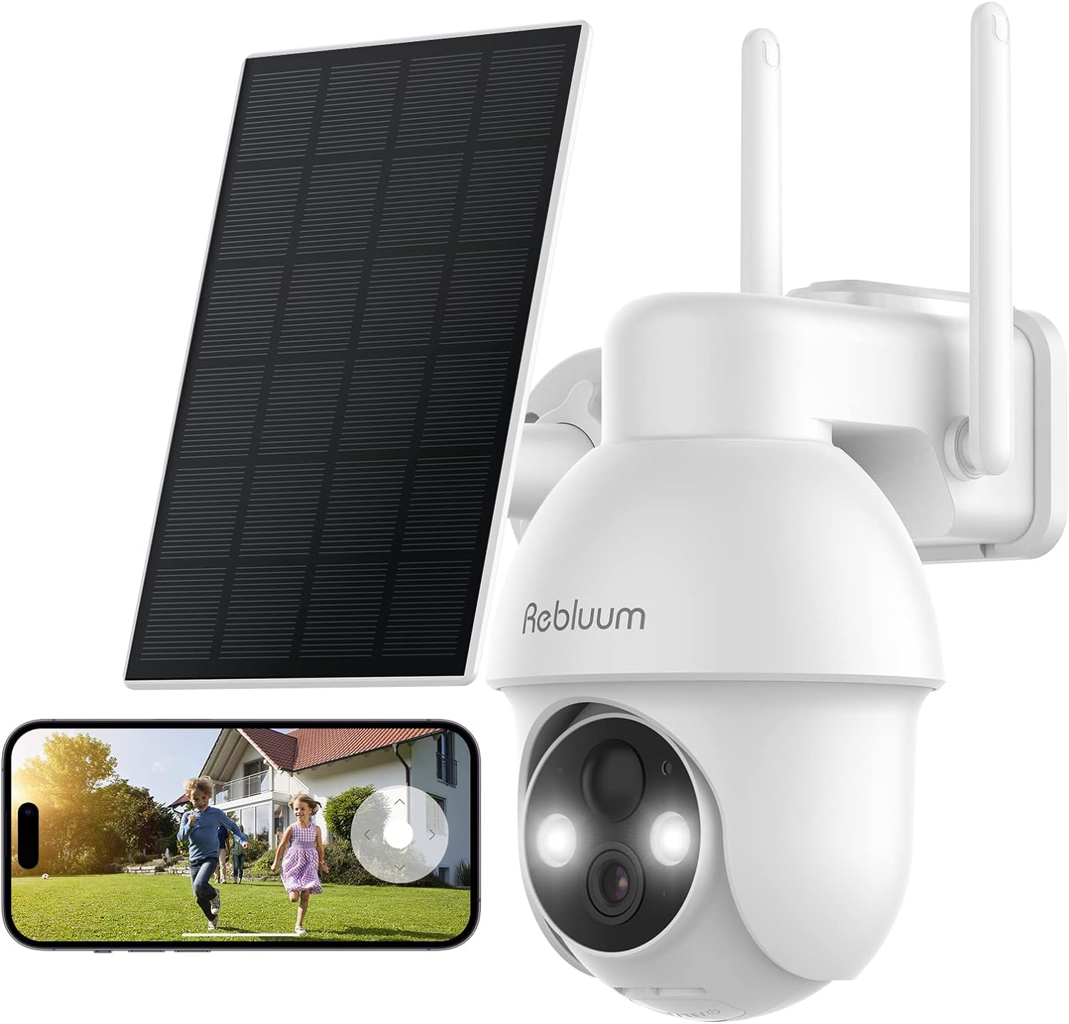 Security Camera Wireless Outdoor, 2K Solar Security Camera,Battery Powered 360°P-image