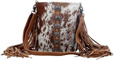 Myra Bag Female Flouncy Cowhide Upcycled & Leather S-2850