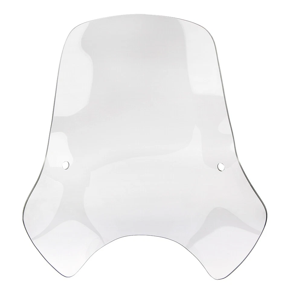 Parabrisas manillar moto grande universal 7/8 y 1" barra transparente pantalla 19x17" Foto 4 de 4