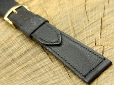 Vintage Speidel USA Long Leather w Gold Tone Buckle 22mm NOS Unused Watch Band