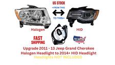 2011 2012 2013 Jeep Grand Cherokee Halogen To 2014 Hid Headlight Conversion Kit