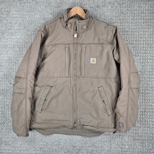 Carhartt Full Swing Quick Duck Canvas Jacket Mens Size Medium Brown 3M