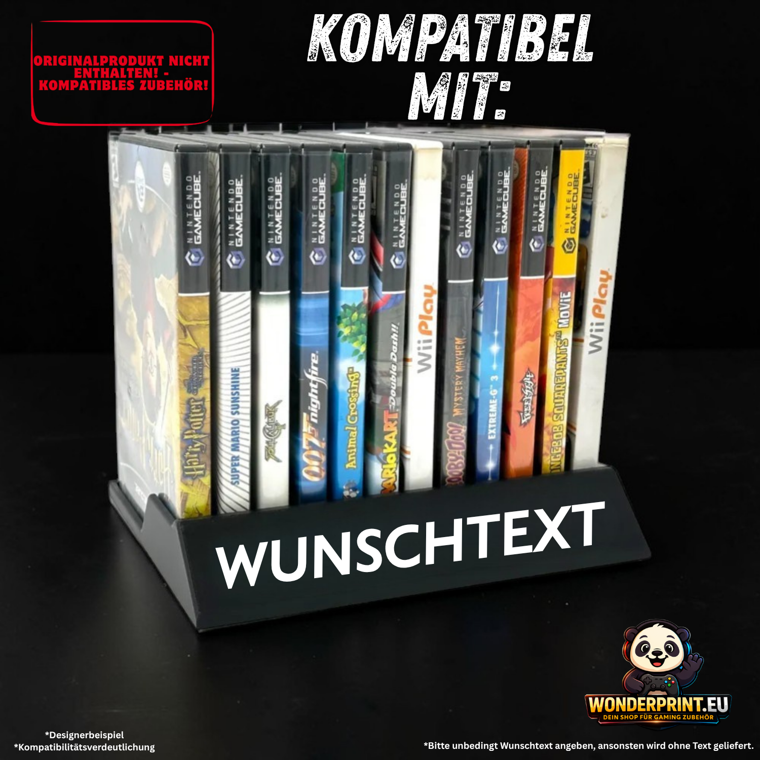 Spielehalter passend für Nintendo Wii U Spiele Ständer Halter Display NGC Case