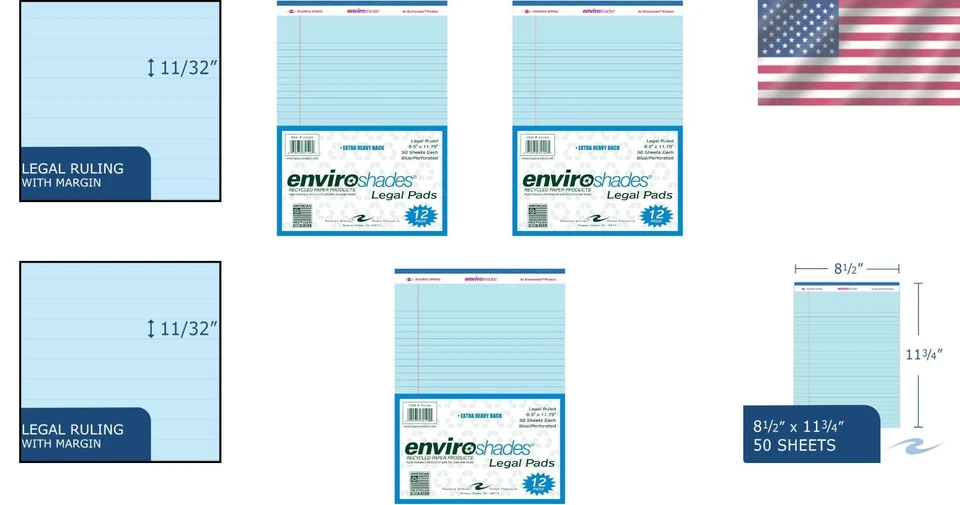 Enviroshades Recycled Legal Pads, 36-Pack - Image 2 of 4
