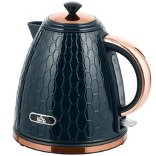 HOMCOM 3000W Electric Kettle, Fast Boil, 1.7L, Auto Shut-off, Dark Blue