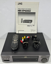 JVC HR-VP606U VHS VCR Player VCR Plus+ w/ OEM Remote, Manual, & AV Cord - TESTED
