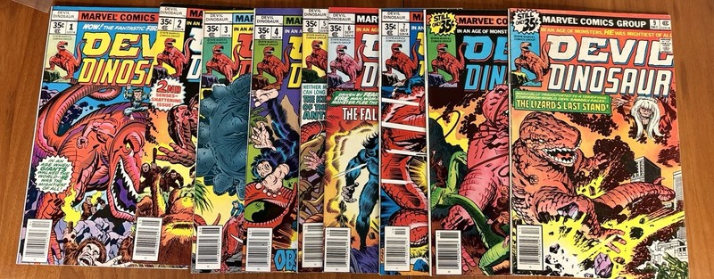 Devil Dinosaur #1 - 9 - Jack Kirby  (Marvel, 1978) Complete Series F/VF