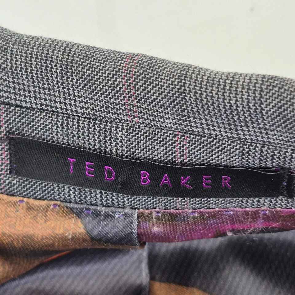Traje TED BAKER, talla 40R, pantalón W32 L30, gris, chaleco de lana para... - Imagen 2 de 4