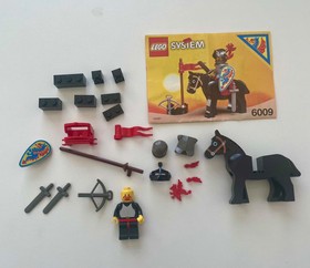 Lego #6009 Black Knight Vintage 100% Complete with Instruction Manual 