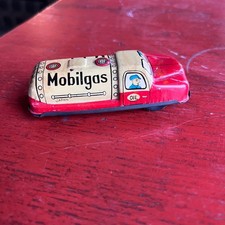 Vintage tin litho Mobilgas toy friction truck
