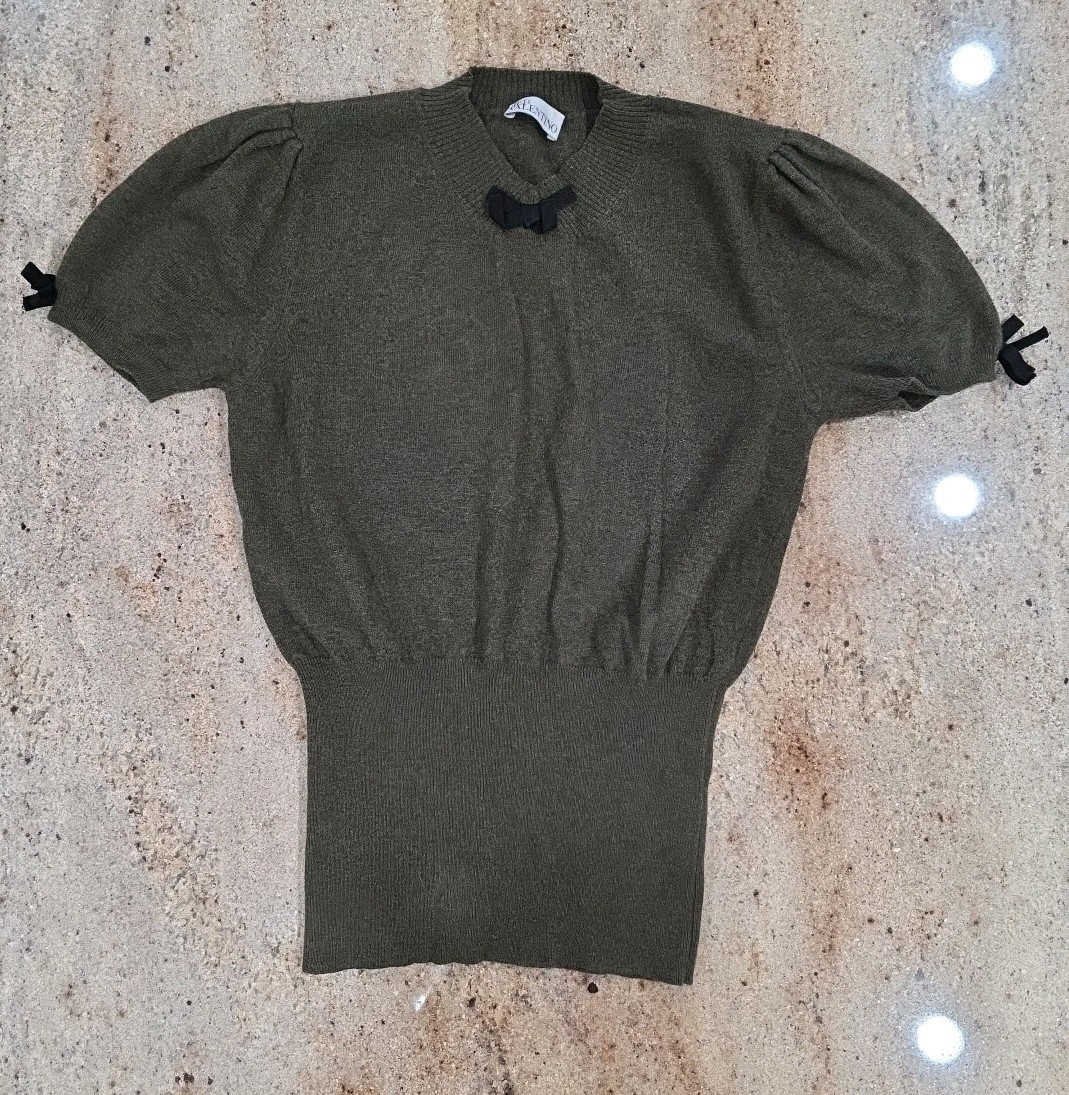 Pre Owned Women's RED VALENTINO Wool Short Sleeve With Bows