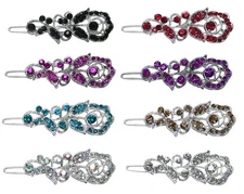 Pair of Snap Clip Barrettes Thin Hair Women or Young Girls Toddlers 2041pair