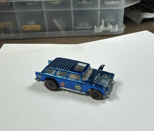 1969 REDLINE HOTWHEELS “classic NOMAD” Blue NM+ Beauty MATTEL 🔥 See Pics