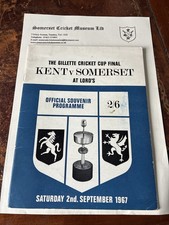 Gillette Cup Final 1967 Kent v Somerset Brochure
