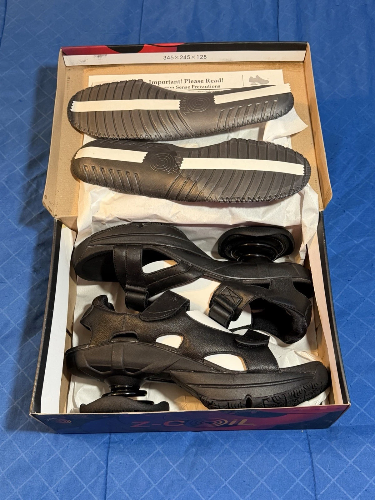 Z-Coil Sidewinder Sandal Men's Size 14 Pain Relief Footwear Open Coil NEW IN BOX