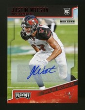2018 Panini Playoff Red Zone JUSTIN WATSON Auto/Autograph Rookie RC TB Buccaneer