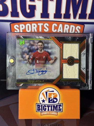 Diogo Jota 2022-23 Topps Museum UCC Gold Parallel Dual Patch Auto /50🔥Liverpool