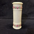 WELLER :: Vintage ART POTTERY COLUMNAR VASE “Roma” Pink Roses 1920’s USA