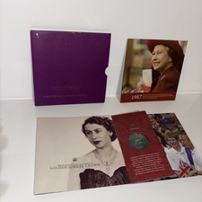 2002 QUEEN GOLDEN JUBILEE BU FIVE 5 POUND COIN ROYAL MINT PACK