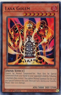 Lava Golem (UR) Ultra Rare 25th Anniversary Rarity Collection RA01-EN001 NM