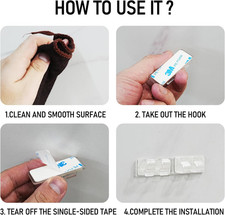 Hooks for Outdoor String Lights Clips, 60Pcs Heavy Duty Cable Clips Waterproo...