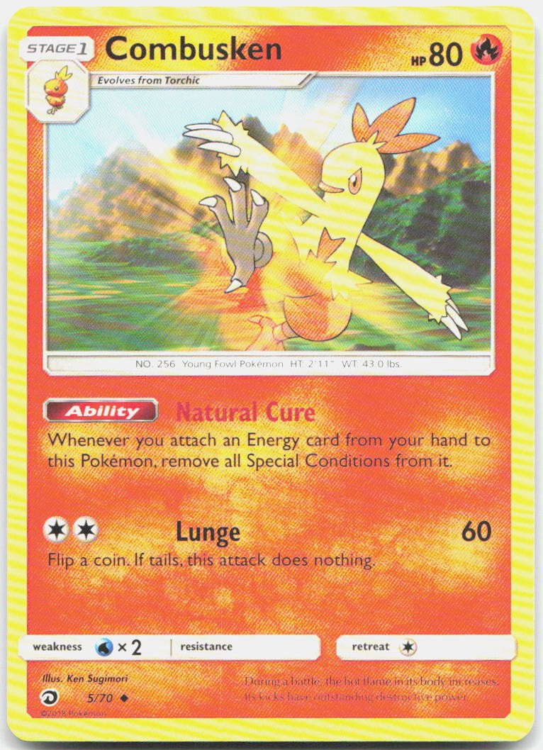 Combusken 5/70 Uncommon Dragon Majesty Pokemon LP