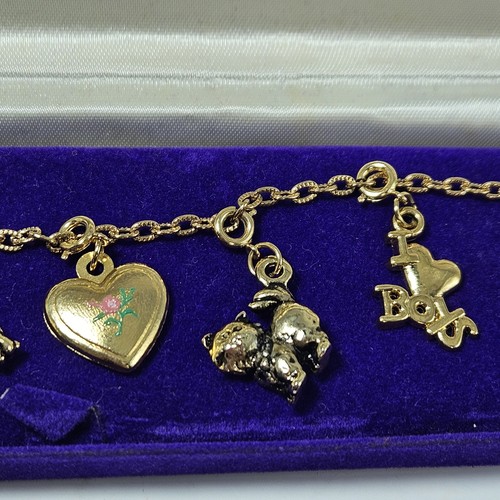 1990 Real Charmers Charm Choaker Necklace With 5 Unique Charms Boys Cat Dog Keys - Picture 3 of 11