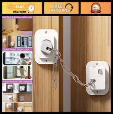 Adjustable Child Proof Door Lock - 4 Pack Safety Latch for Kids Pets