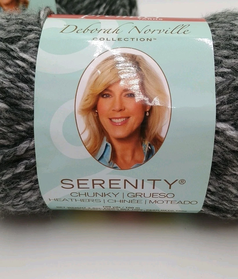 Hilos Premier Deborah Norville Serenity humo brezo voluminoso 5 109 yardas 2 madejas Foto 2 de 4
