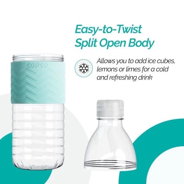 Botella de agua reutilizable Copco Hydra con tapa 2510-2182 Robins Egg Blue 16,9 oz Foto 4 de 4