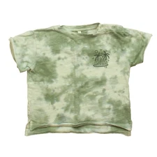 Rylee + Cru Raw Edge Tee Aqua Tie Dye Toddler Top 18-24 Months