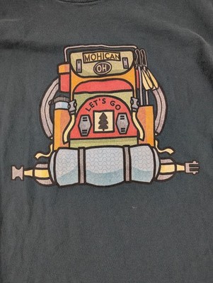 The Duck Company Mohican OH Backpack Camping T-Shirt Green Men's Size L 21''