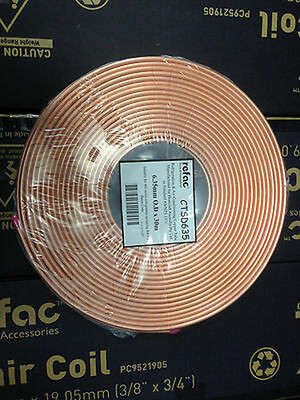 3/16  4.76MM ID 30 METRE ROLL PANCAKE SOFT DRAWN COPPER TUBE AIR CON COIL