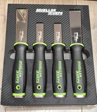 Mueller Kueps 4pc Pro Stainless Steel Scraper / Chisel Set w/ Foam Tray #268400