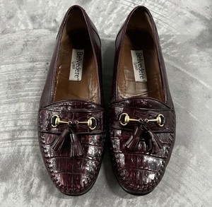 Belvedere Florence Genuine Ostrich Tassel Loafers Brown Leather 10.5M Italy belvedere florence shoes | eBay main image 2