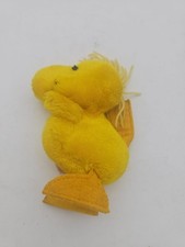 Vintage Woodstock Plush Figure Snoopy Peanuts 8" Beanie Stuffed Yellow Bird
