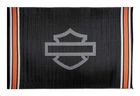 Harley-Davidson Open Bar & Shield Logo Outdoor Rug, Durable Water-Resistant