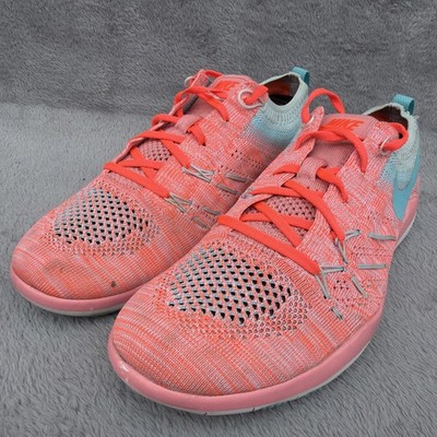 Nike Turnschuhe Damen UK 6 Free Focus Flyknit 844817-801 orange Laufschuhe