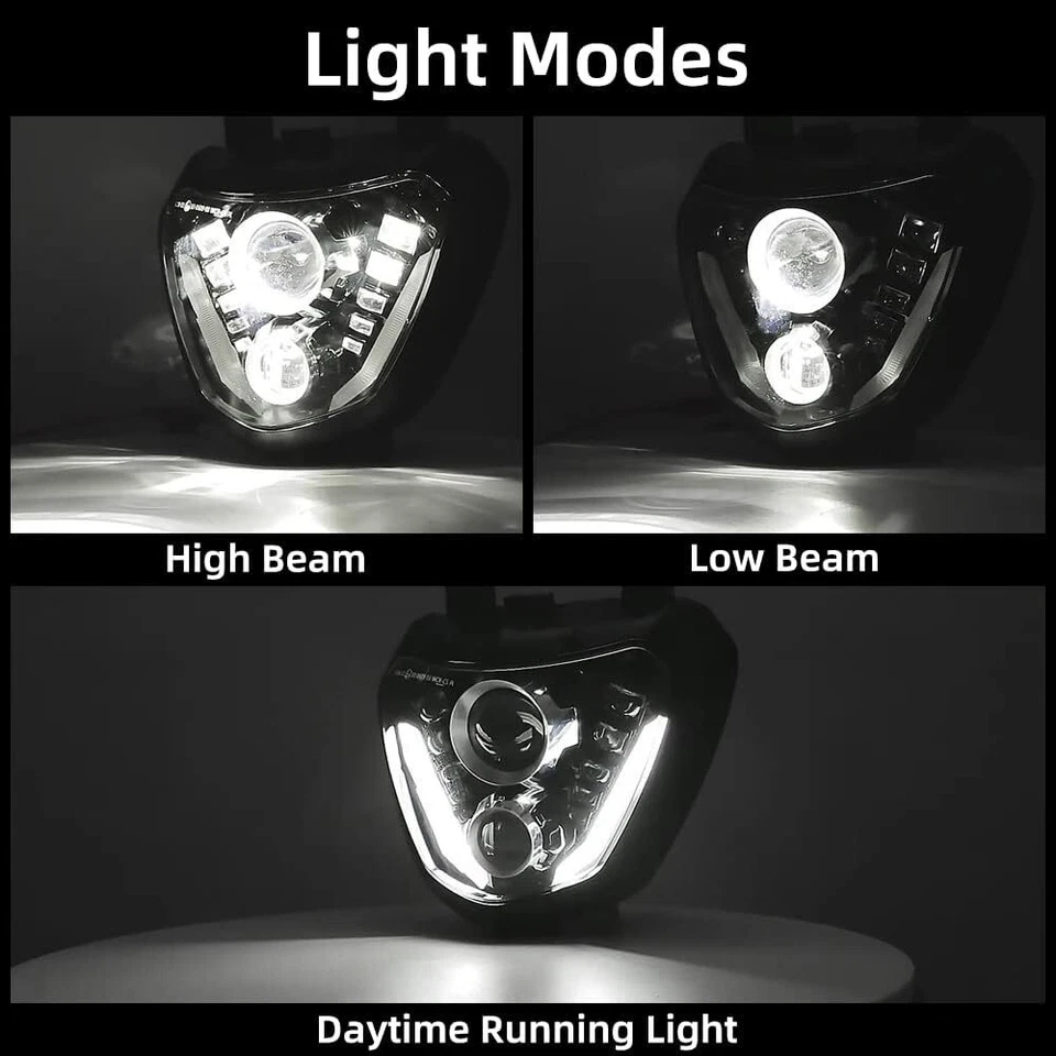 Faro LED luz de circulación alta/baja para Yamaha MT07 MT-07 FZ07 2014 2015 2016 2017 Foto 3 de 4