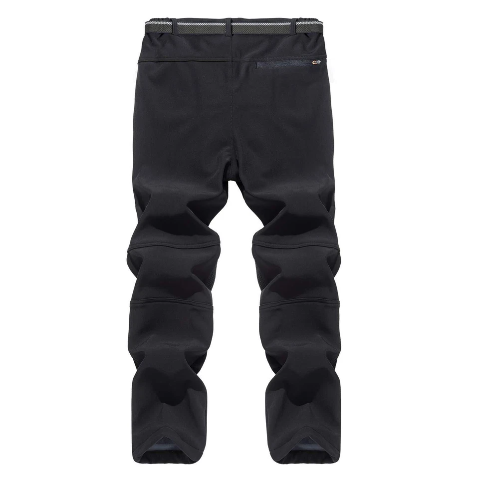 Men's Winter Thick Fleece Pants Waterpoof Ski Snow Thermal Outdoor Hiking Pants - Image 2 of 4