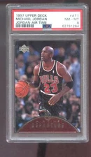 1997-98 Upper Deck Air Time #AT1 Michael Jordan PSA 8 Graded Card NBA 97-98 1998