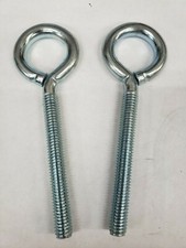 Qty/2 Unbranded 3/8"-16 x 4-1/2" Zinc Plated Steel Eyebolt