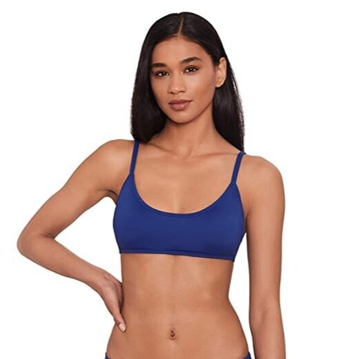Ralph Lauren L39513 Womens Navy Solids Scoop Underwire Swim Top Size 14