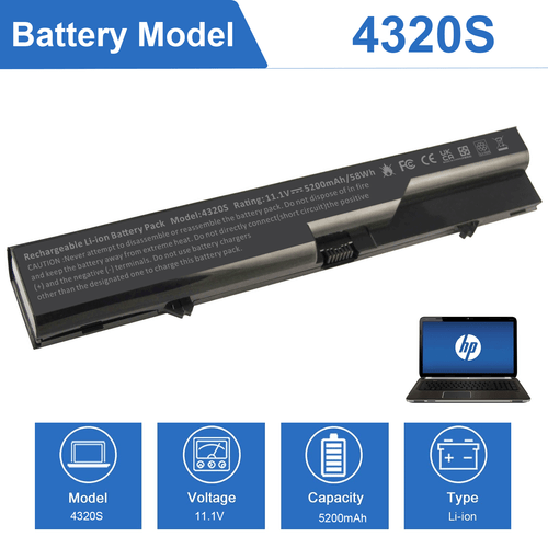 4320S Battery For HP ProBook 4321S 4325S 4326S 4420S 4520S JN04 JN06 PH06 PH09 - Picture 4 of 12