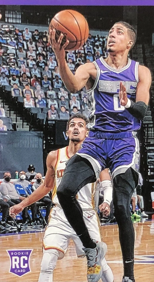 Tarjeta de novato 2020-21 Panini Chronicles Score Tyrese Haliburton/99 Blue SP #610 Foto 3 de 4