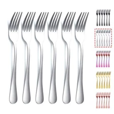 Dinner Fork 6 Pieces Stainless Steel 8.17 Inch Forks Silverware Table Forks S...