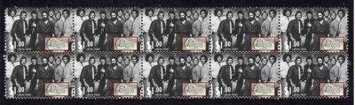 Chicago 1970's Rock Band Strip Of 10 Mint Stamps 5